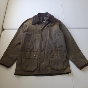 Barbour Classic Bedale Jacket Mens 36 Green Waxed Cotton Hunting Made England